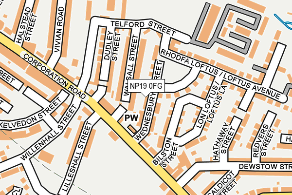 NP19 0FG map - OS OpenMap – Local (Ordnance Survey)
