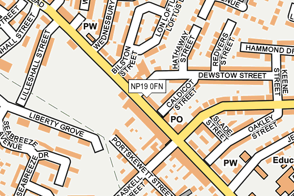 NP19 0FN map - OS OpenMap – Local (Ordnance Survey)