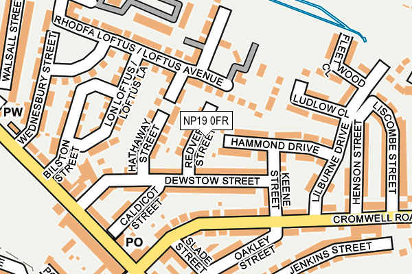 NP19 0FR map - OS OpenMap – Local (Ordnance Survey)
