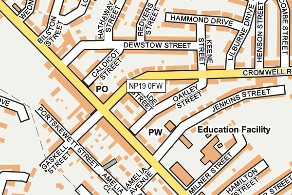 NP19 0FW map - OS OpenMap – Local (Ordnance Survey)
