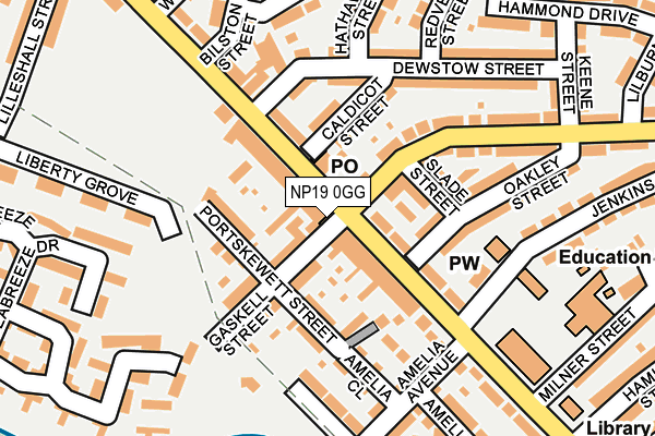 NP19 0GG map - OS OpenMap – Local (Ordnance Survey)