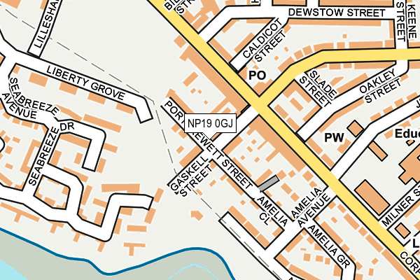 NP19 0GJ map - OS OpenMap – Local (Ordnance Survey)