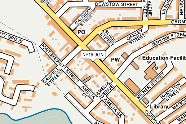 NP19 0GN map - OS OpenMap – Local (Ordnance Survey)
