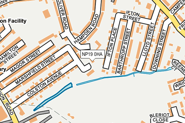 NP19 0HA map - OS OpenMap – Local (Ordnance Survey)