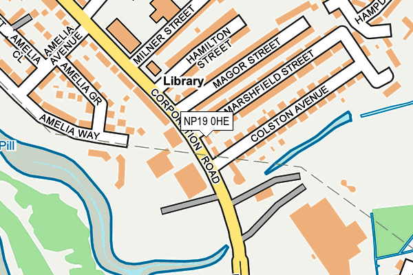 NP19 0HE map - OS OpenMap – Local (Ordnance Survey)