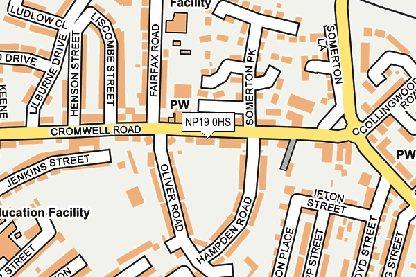 NP19 0HS map - OS OpenMap – Local (Ordnance Survey)