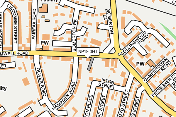 NP19 0HT map - OS OpenMap – Local (Ordnance Survey)