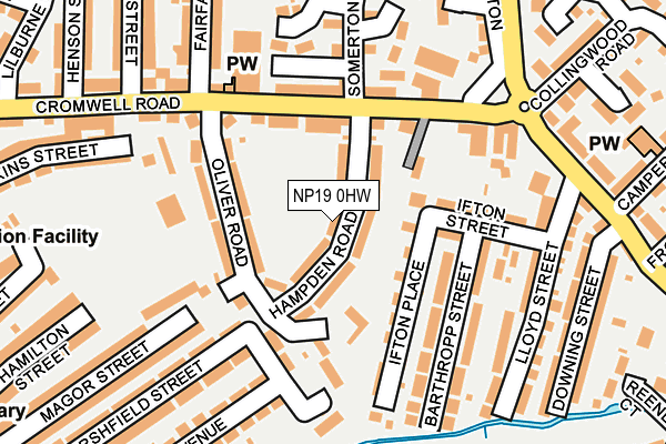 NP19 0HW map - OS OpenMap – Local (Ordnance Survey)