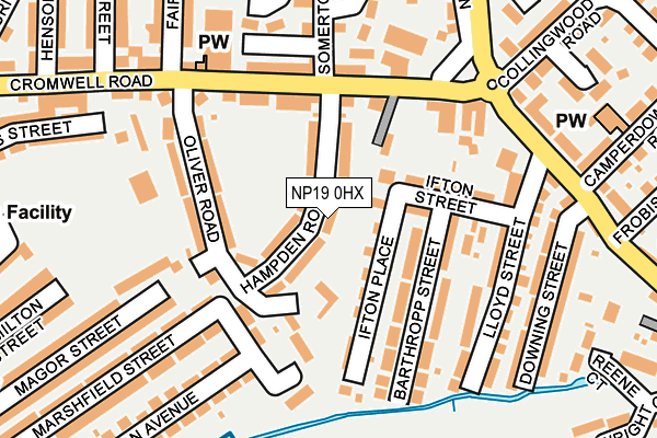 NP19 0HX map - OS OpenMap – Local (Ordnance Survey)