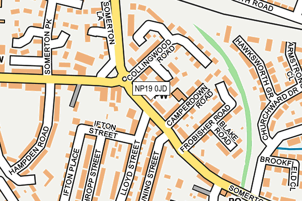 NP19 0JD map - OS OpenMap – Local (Ordnance Survey)