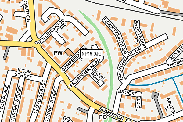 NP19 0JG map - OS OpenMap – Local (Ordnance Survey)