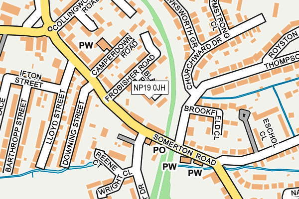 NP19 0JH map - OS OpenMap – Local (Ordnance Survey)