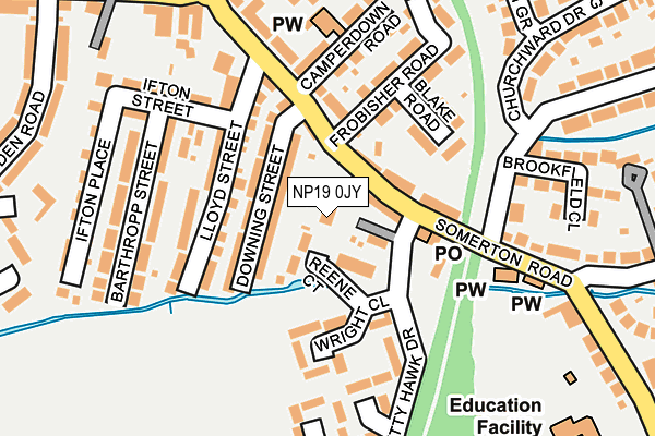 NP19 0JY map - OS OpenMap – Local (Ordnance Survey)