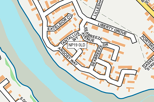 NP19 0LD map - OS OpenMap – Local (Ordnance Survey)