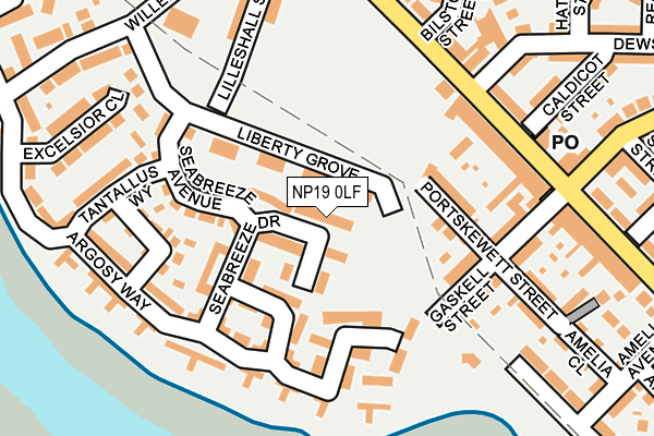 NP19 0LF map - OS OpenMap – Local (Ordnance Survey)