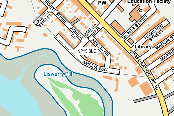 NP19 0LQ map - OS OpenMap – Local (Ordnance Survey)