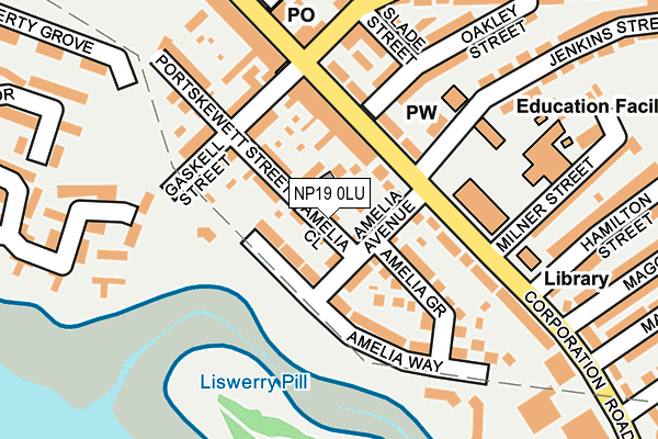 NP19 0LU map - OS OpenMap – Local (Ordnance Survey)