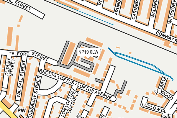 NP19 0LW map - OS OpenMap – Local (Ordnance Survey)