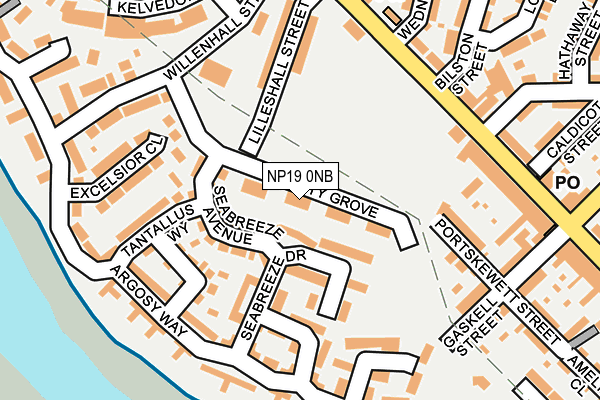 NP19 0NB map - OS OpenMap – Local (Ordnance Survey)