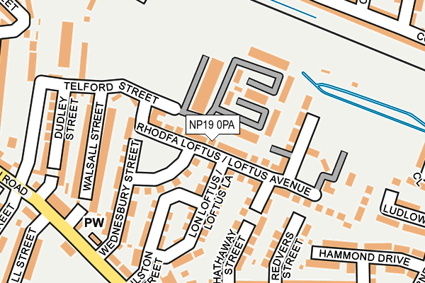 NP19 0PA map - OS OpenMap – Local (Ordnance Survey)