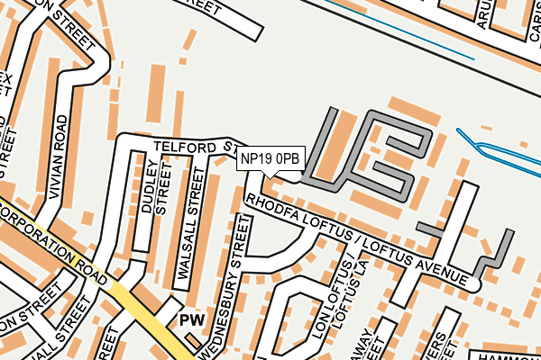 NP19 0PB map - OS OpenMap – Local (Ordnance Survey)