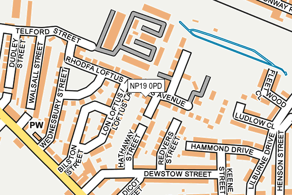 NP19 0PD map - OS OpenMap – Local (Ordnance Survey)