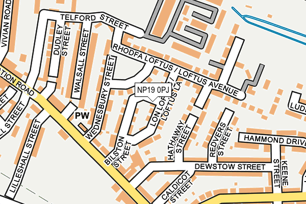 NP19 0PJ map - OS OpenMap – Local (Ordnance Survey)
