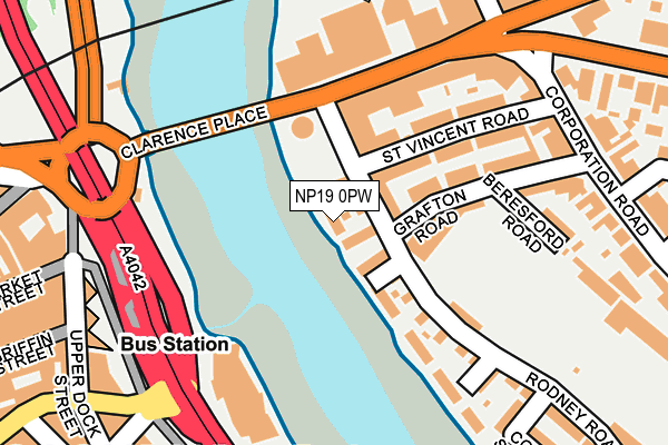 NP19 0PW map - OS OpenMap – Local (Ordnance Survey)
