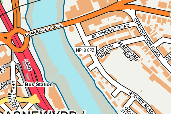 NP19 0PZ map - OS OpenMap – Local (Ordnance Survey)