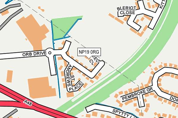 NP19 0RG map - OS OpenMap – Local (Ordnance Survey)