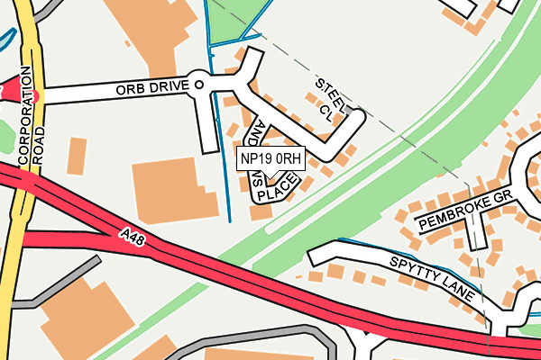 NP19 0RH map - OS OpenMap – Local (Ordnance Survey)