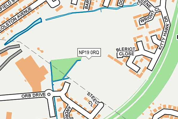 NP19 0RQ map - OS OpenMap – Local (Ordnance Survey)