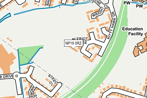 NP19 0RZ map - OS OpenMap – Local (Ordnance Survey)