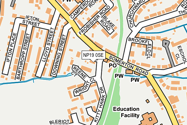 NP19 0SE map - OS OpenMap – Local (Ordnance Survey)
