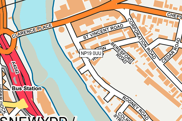NP19 0UU map - OS OpenMap – Local (Ordnance Survey)