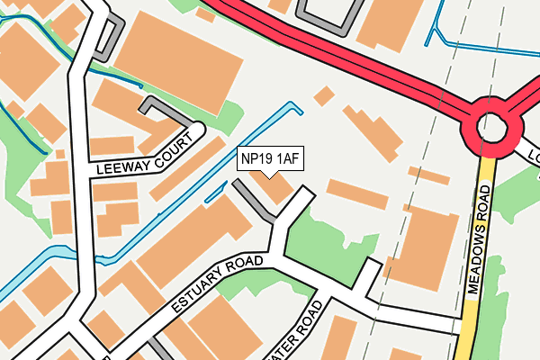 NP19 1AF map - OS OpenMap – Local (Ordnance Survey)