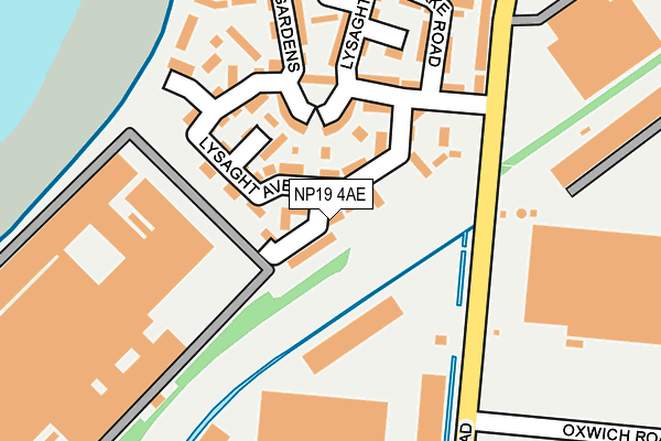 NP19 4AE map - OS OpenMap – Local (Ordnance Survey)