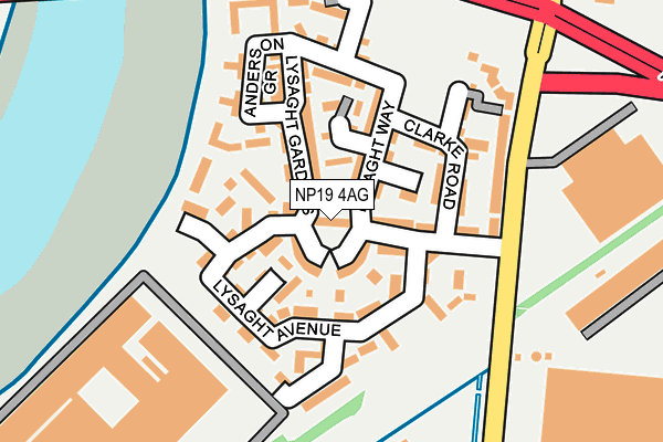 NP19 4AG map - OS OpenMap – Local (Ordnance Survey)