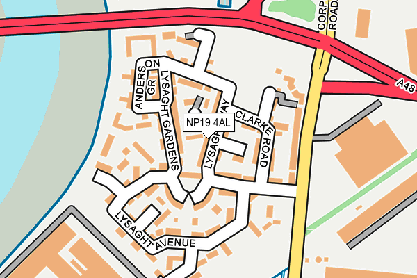 NP19 4AL map - OS OpenMap – Local (Ordnance Survey)