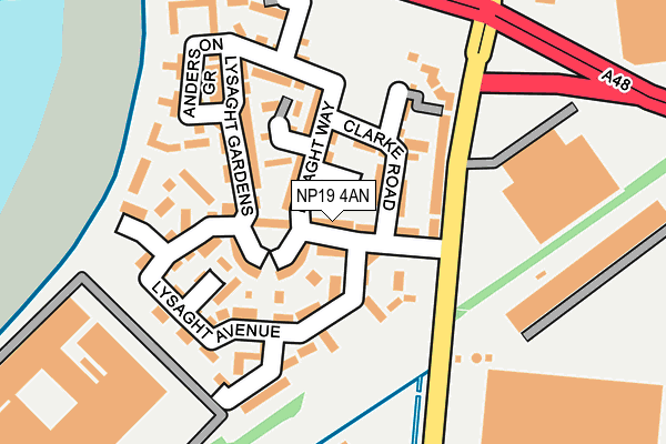 NP19 4AN map - OS OpenMap – Local (Ordnance Survey)