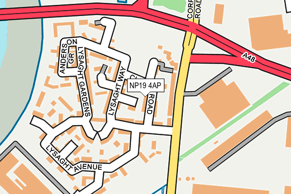 NP19 4AP map - OS OpenMap – Local (Ordnance Survey)