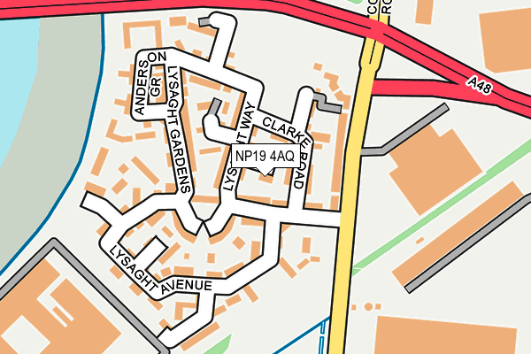 NP19 4AQ map - OS OpenMap – Local (Ordnance Survey)