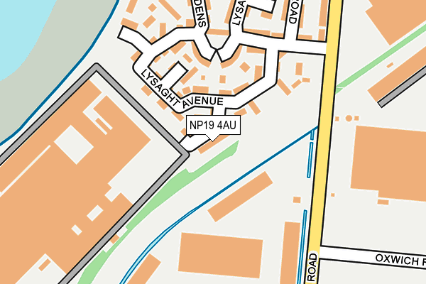 NP19 4AU map - OS OpenMap – Local (Ordnance Survey)