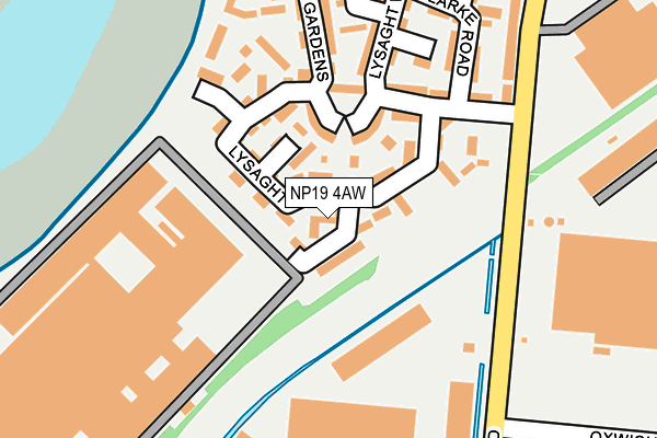 NP19 4AW map - OS OpenMap – Local (Ordnance Survey)