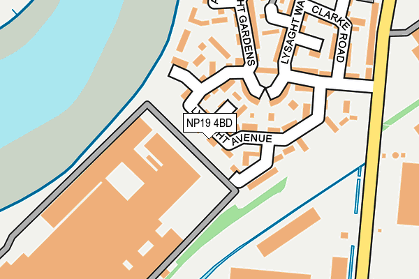 NP19 4BD map - OS OpenMap – Local (Ordnance Survey)