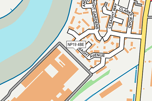 NP19 4BE map - OS OpenMap – Local (Ordnance Survey)