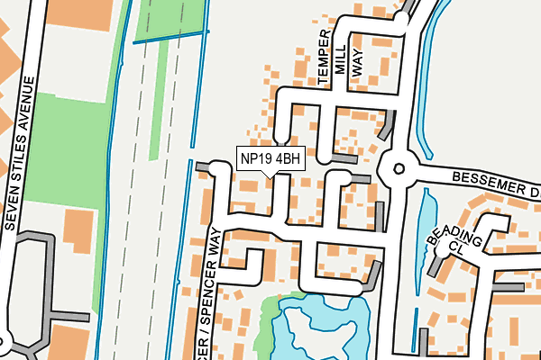 NP19 4BH map - OS OpenMap – Local (Ordnance Survey)