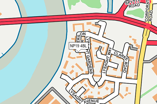 NP19 4BL map - OS OpenMap – Local (Ordnance Survey)