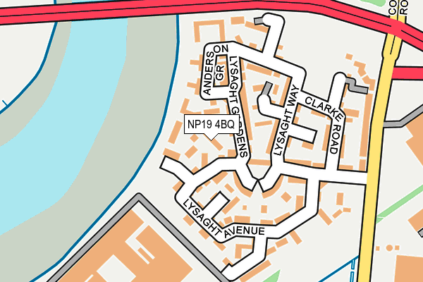 NP19 4BQ map - OS OpenMap – Local (Ordnance Survey)
