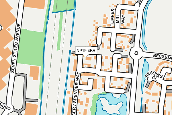 NP19 4BR map - OS OpenMap – Local (Ordnance Survey)